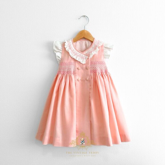 NWT Beautiful Girls Smocked Celebration Dress Spanish Style Boutique Blush 3T